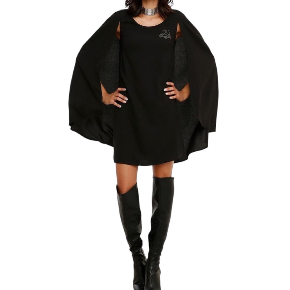 Hot Topic Black Cape Dress - Picture 9 of 9